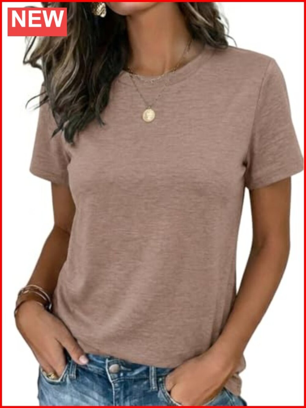 Zeagoo Womens Short Sleeve Crewneck Casual Basic T-Shirt Summer Top